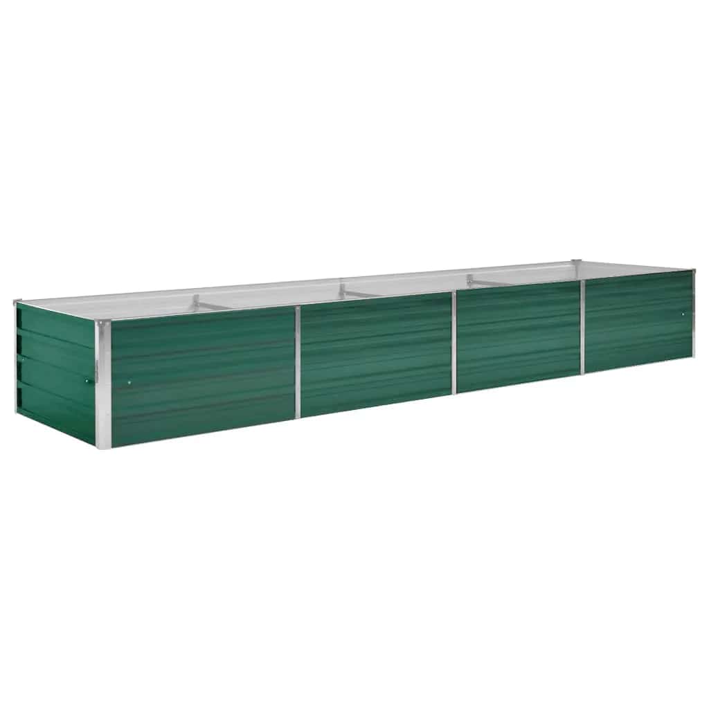 vidaXL Raised Bed | Green | Galvanised Steel | 320x80x45 cm 2