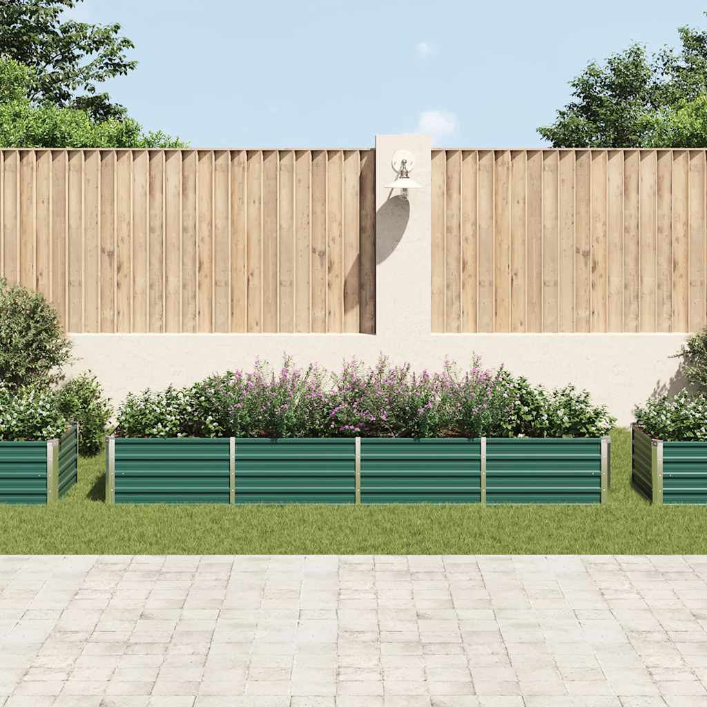 vidaXL Raised Bed | Green | Galvanised Steel | 320x80x45 cm 3