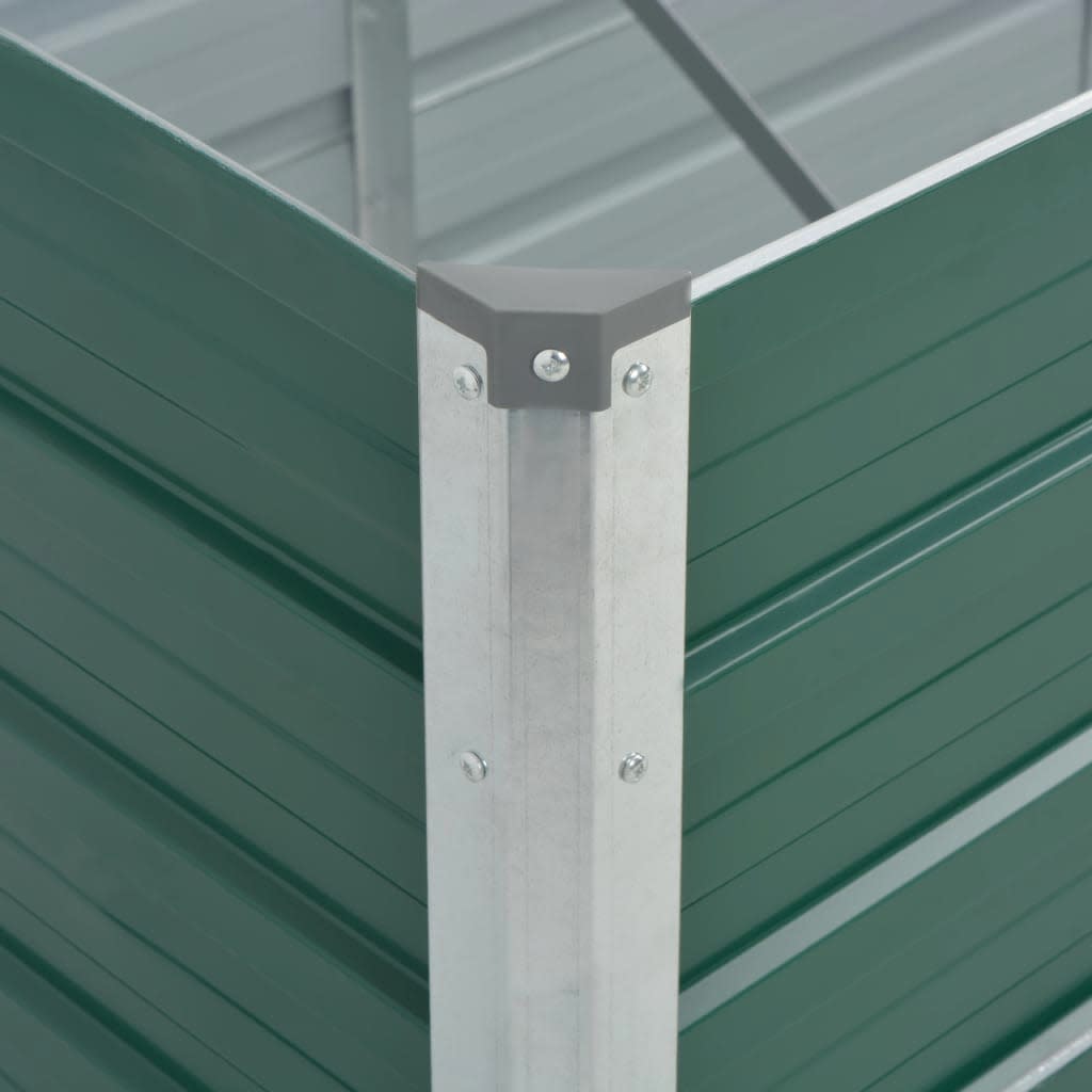 vidaXL Raised Bed | Green | Galvanised Steel | 320x80x45 cm 6