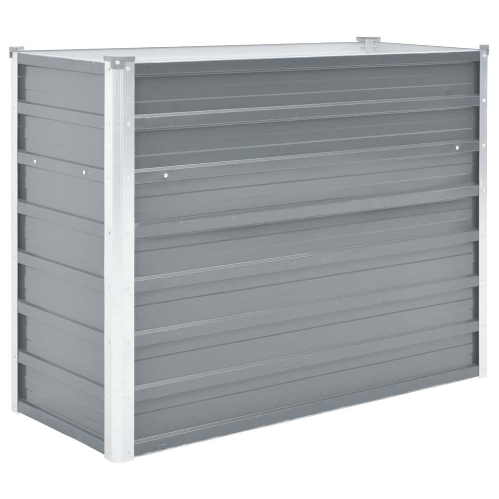 vidaXL Raised Bed | Grey | Galvanised Steel | 100x40x77 cm | Durable 2