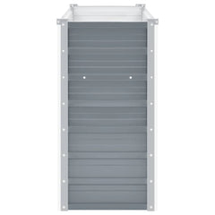 vidaXL Raised Bed | Grey | Galvanised Steel | 100x40x77 cm | Durable 4