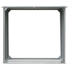 Log Storage Shed Galvanised Steel 172x91x154 cm Grey