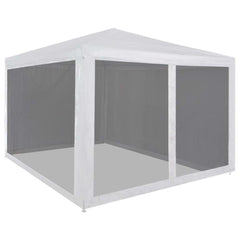 vidaXL Party Tent with 4 Mesh Sidewalls HDPE with 4 Sidewalls Width 3 m