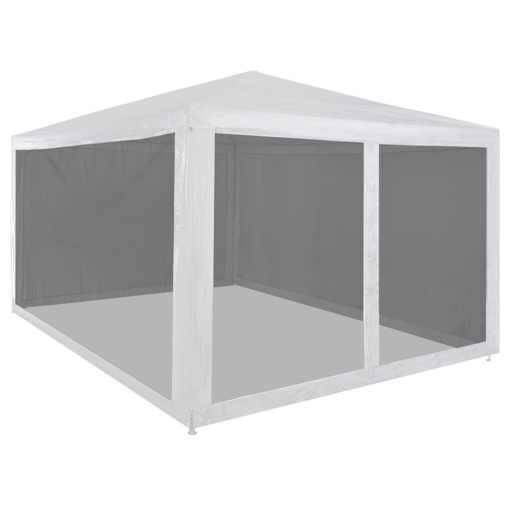 vidaXL Party Tent with 4 Mesh Sidewalls HDPE with 4 Sidewalls Width 3 m
