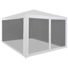 vidaXL Party Tent with 4 Mesh Sidewalls HDPE with 4 Sidewalls Width 3 m