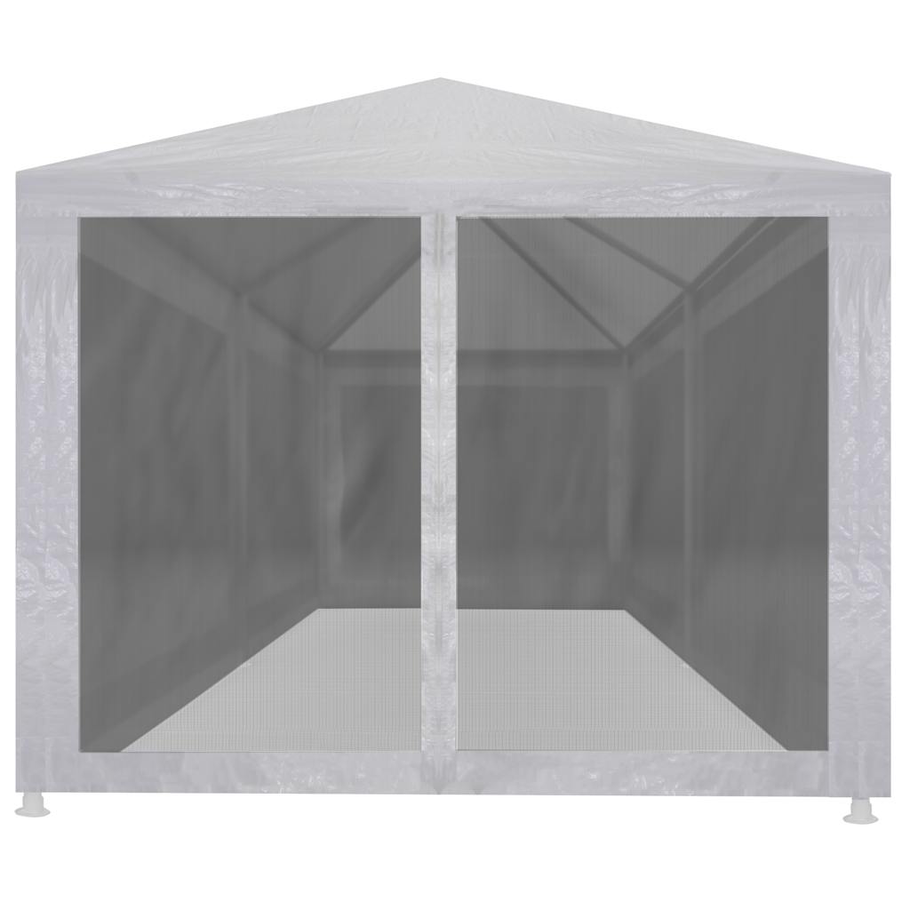 Party Tent with 6 Mesh Sidewalls HDPE with 6 Sidewalls White 6 m 3 m