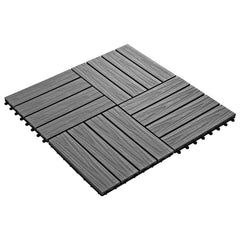 vidaXL Decking Tile 3D Design 11 pcs Grey 30 x 30 cm WPC 3
