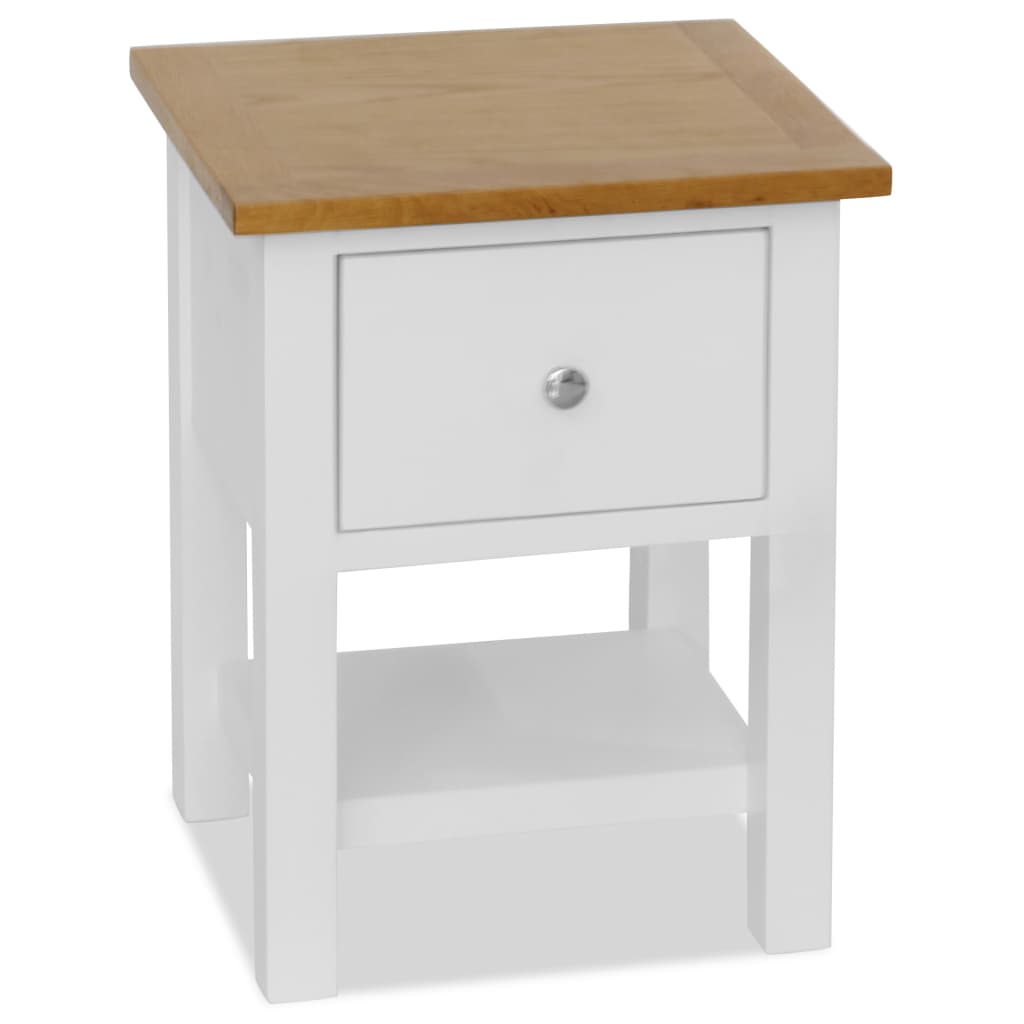 247121 vidaXL Nightstand 36x30x47 cm Solid Oak Wood 1