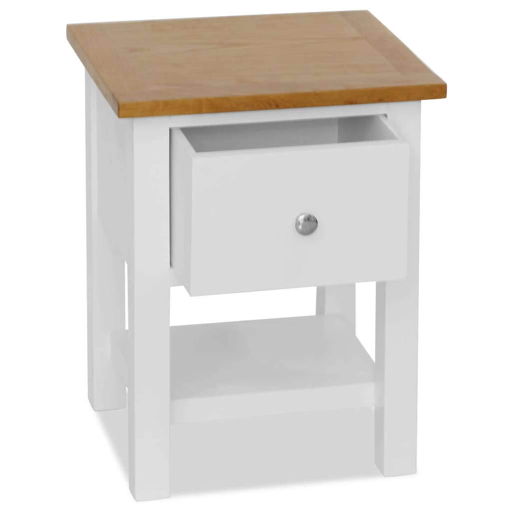 247121 vidaXL Nightstand 36x30x47 cm Solid Oak Wood 2