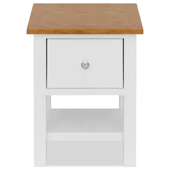 247121 vidaXL Nightstand 36x30x47 cm Solid Oak Wood 3