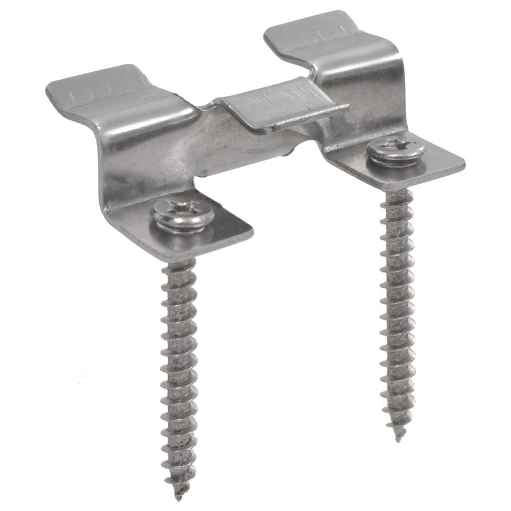 vidaXL 100 pcs Decking Clips with 200 Screws Stainless Steel 2