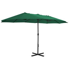 Outdoor Parasol with Aluminium Pole 460x270 cm Light green