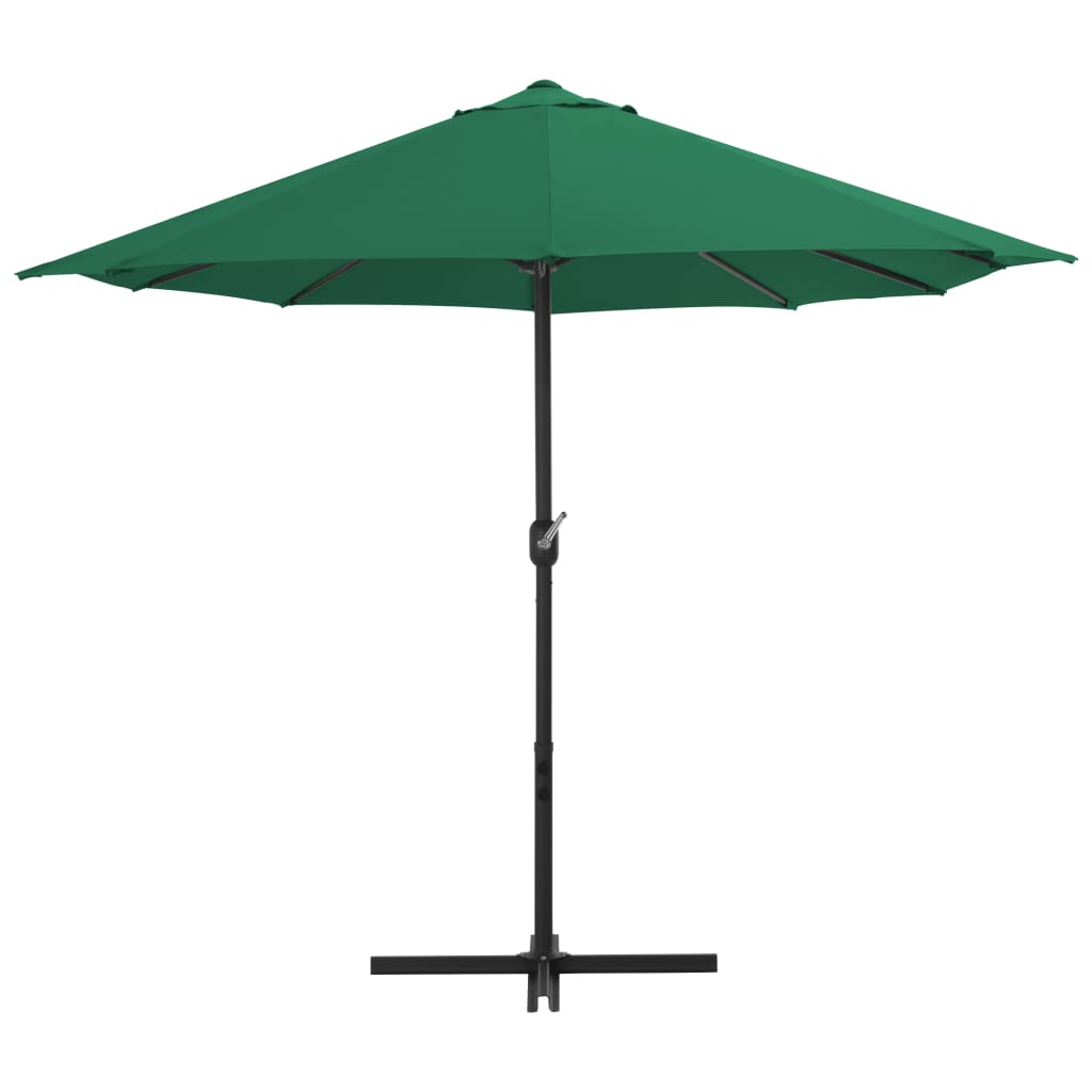 vidaXL Garden Parasol with Aluminium Pole 460x270 cm Green 3