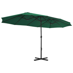 vidaXL Garden Parasol with Aluminium Pole 460x270 cm Green 4