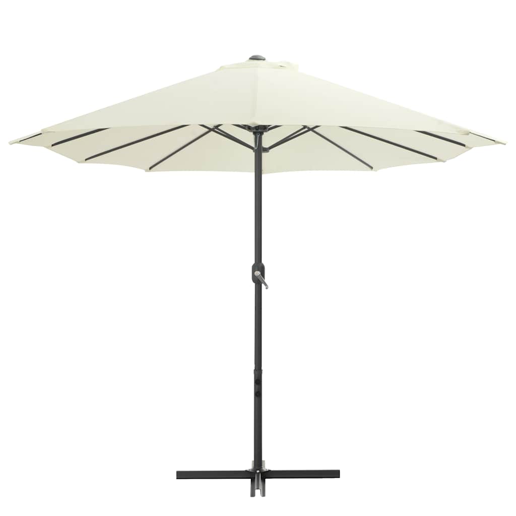 vidaXL Garden Parasol with Aluminium Pole 460x270 cm Sand 2