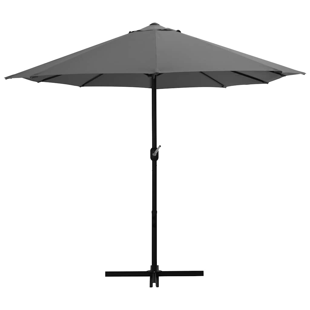 vidaXL Garden Parasol with Aluminium Pole 460x270 cm Anthracite 3