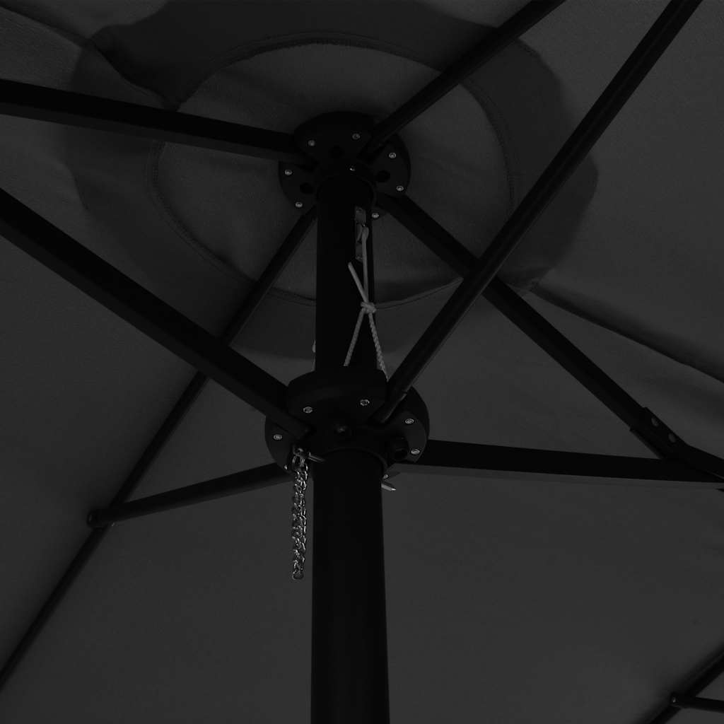 vidaXL Garden Parasol with Aluminium Pole 460x270 cm Anthracite 6