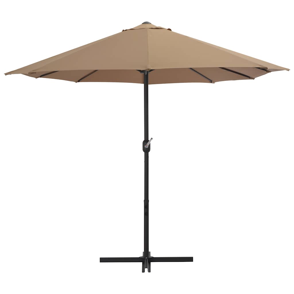 vidaXL Garden Parasol with Aluminium Pole 460x270 cm Taupe 4