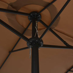 vidaXL Garden Parasol with Aluminium Pole 460x270 cm Taupe 6