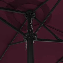 vidaXL Garden Parasol | Bordeaux Red | Polyester, Aluminium | Extra large 5