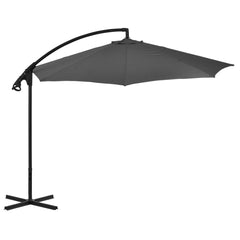 vidaXL Cantilever Garden Parasol with Steel Pole 300 cm Anthracite 2