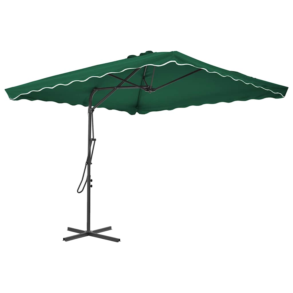 Outdoor Parasol with Steel Pole 250x250 cm Light green