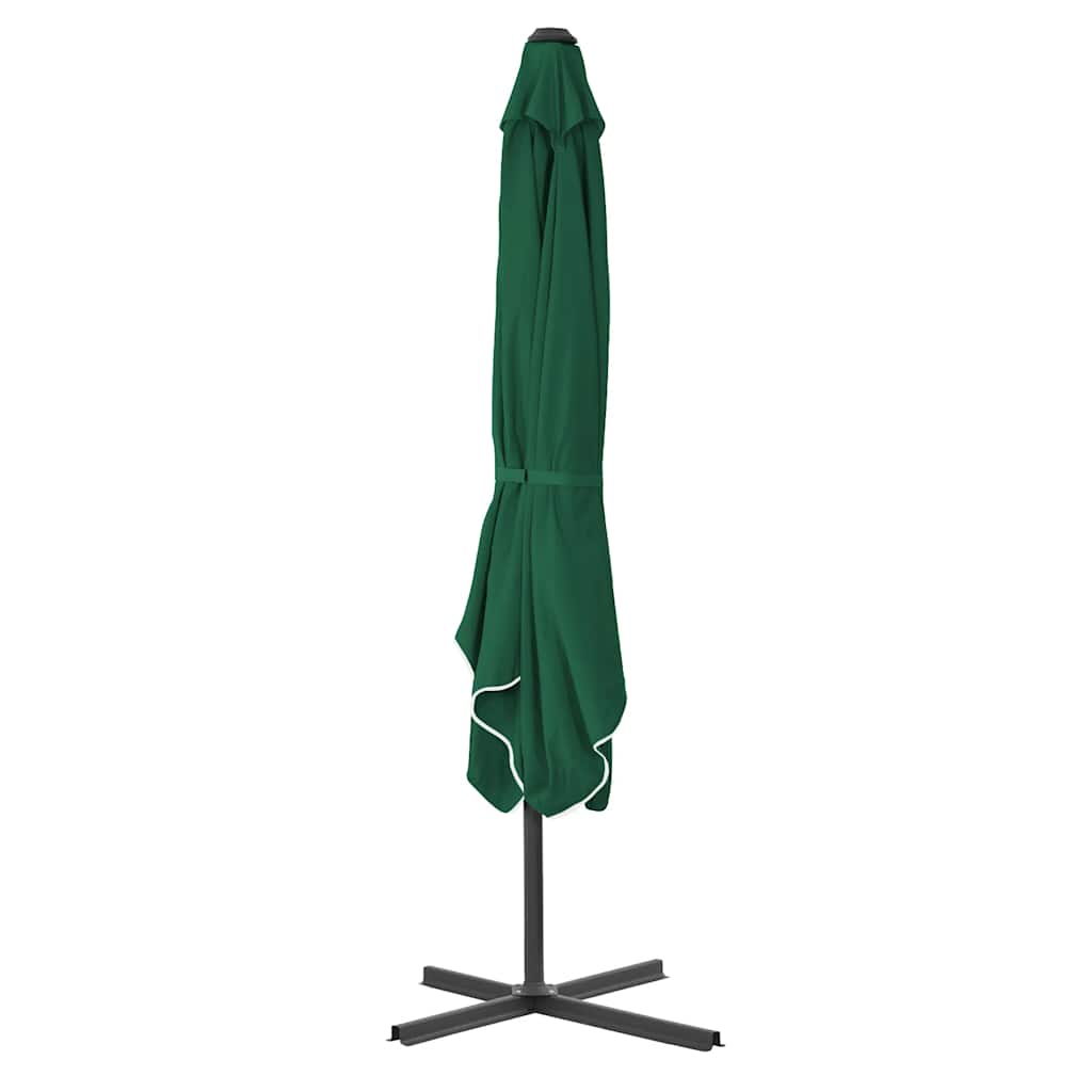 vidaXL Garden Parasol with Steel Pole 250x250 cm Green 3