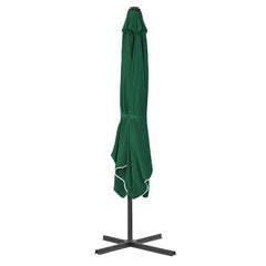 vidaXL Garden Parasol with Steel Pole 250x250 cm Green 3