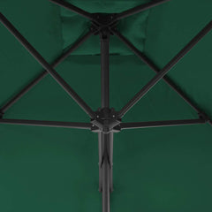 vidaXL Garden Parasol with Steel Pole 250x250 cm Green 4