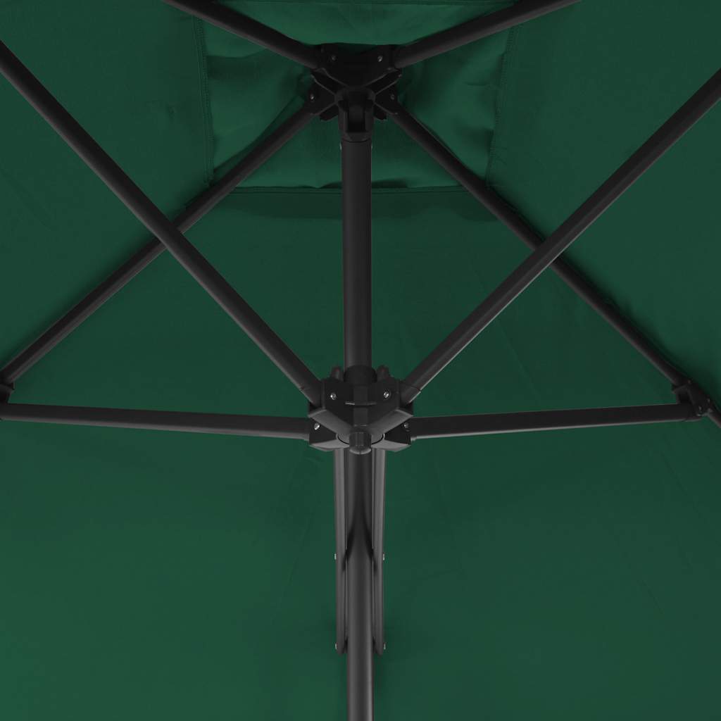 Outdoor Parasol with Steel Pole 250x250 cm Light green