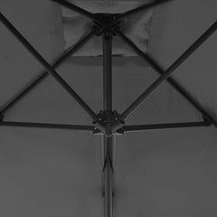 vidaXL Garden Parasol | Anthracite | Polyester fabric and steel pole 4