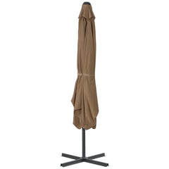 vidaXL Garden Parasol with Steel Pole 250x250 cm Taupe 4