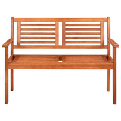 vidaXL 2-Seater Garden Bench 120 cm Solid Eucalyptus Wood 2