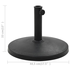 vidaXL Parasol Base | Black | Polyresin | 10 kg | Decorative Inlays 6