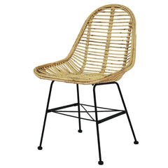 vidaXL Dining Chairs 6 pcs Natural Rattan 2
