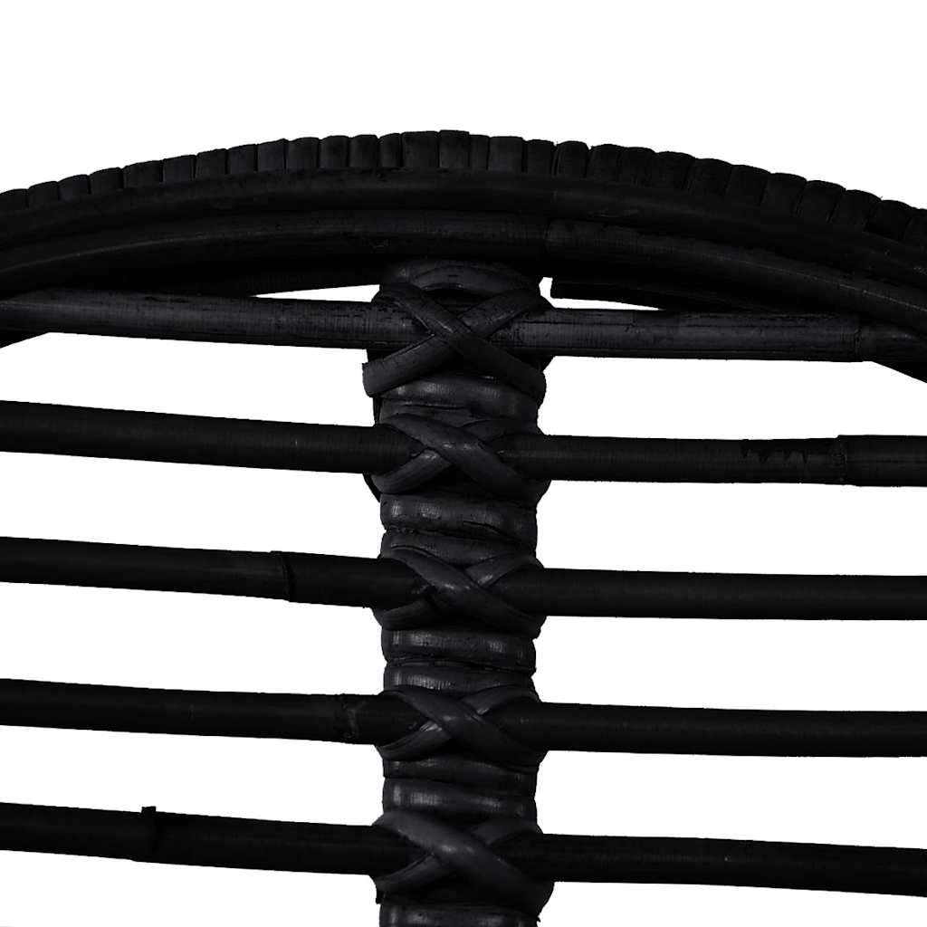 vidaXL Dining Chairs 6 pcs Black Natural Rattan 4