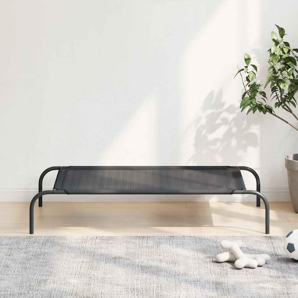 vidaXL Dog Bed | Black | 30% Polyester, 70% PVC, Powder-Coated Steel | Large 1