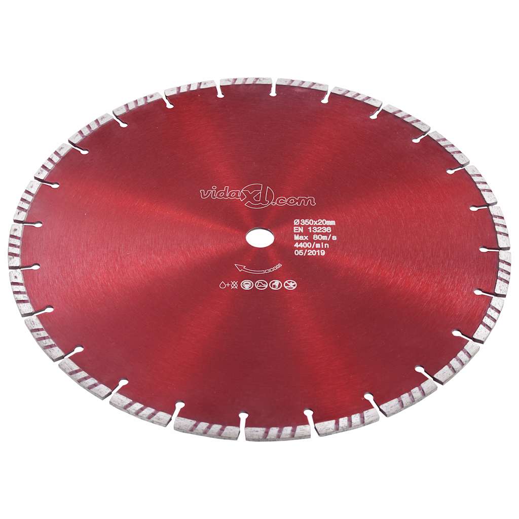 vidaXL Diamond Cutting Disc with Turbo Steel 350 mm 2