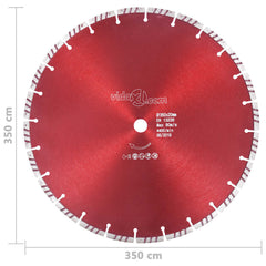 vidaXL Diamond Cutting Disc with Turbo Steel 350 mm 4