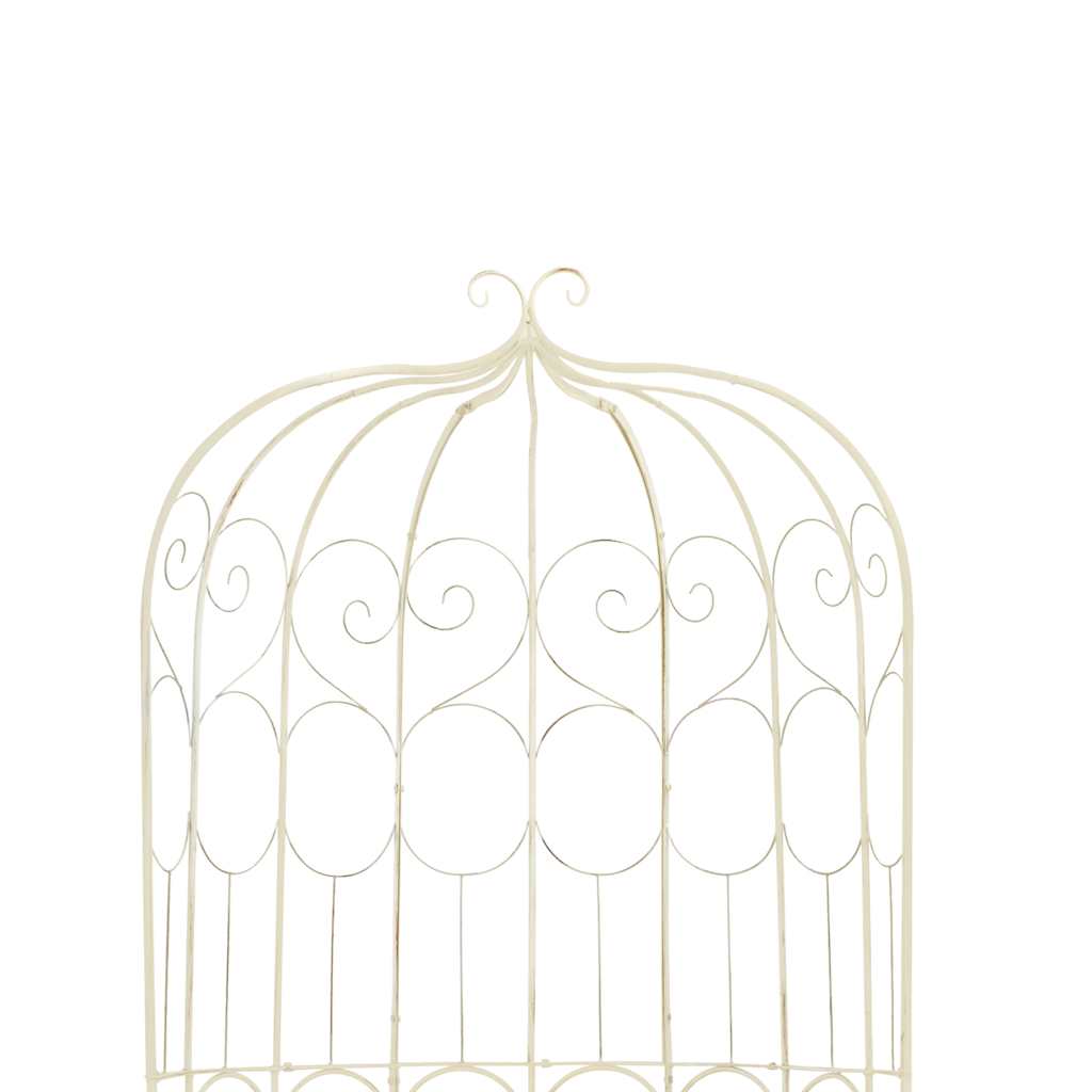 vidaXL Garden Bench 95 cm Iron Antique White 4