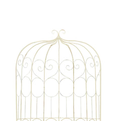 vidaXL Garden Bench 95 cm Iron Antique White 4
