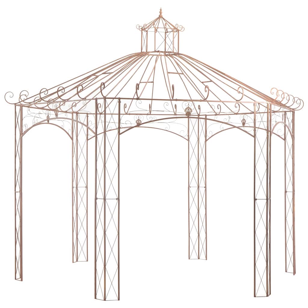 Garden Pavilion Antique Brown Iron 4 m