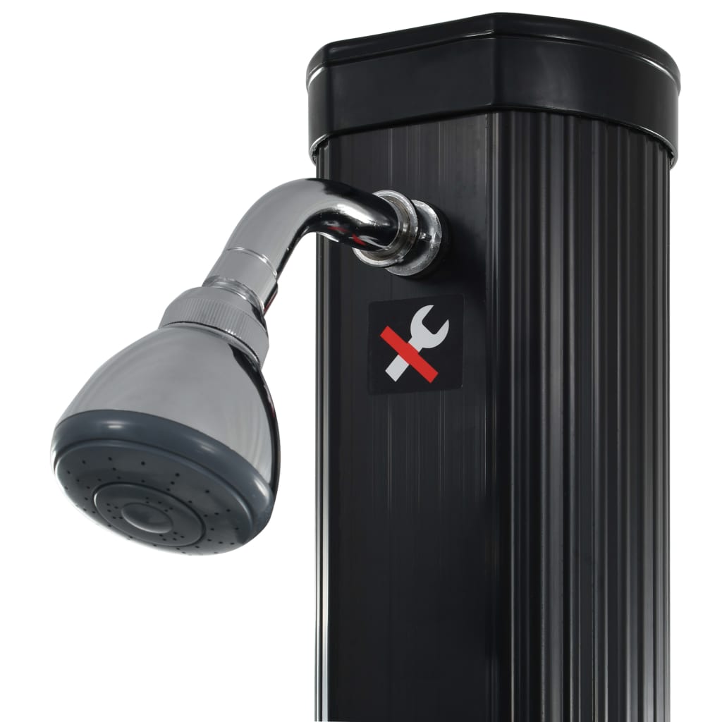 vidaXL Foldable Solar Shower Black 214 cm 23 L 4