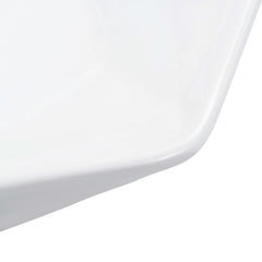 vidaXL Wash Basin 41x36.5x12 cm Ceramic White 5
