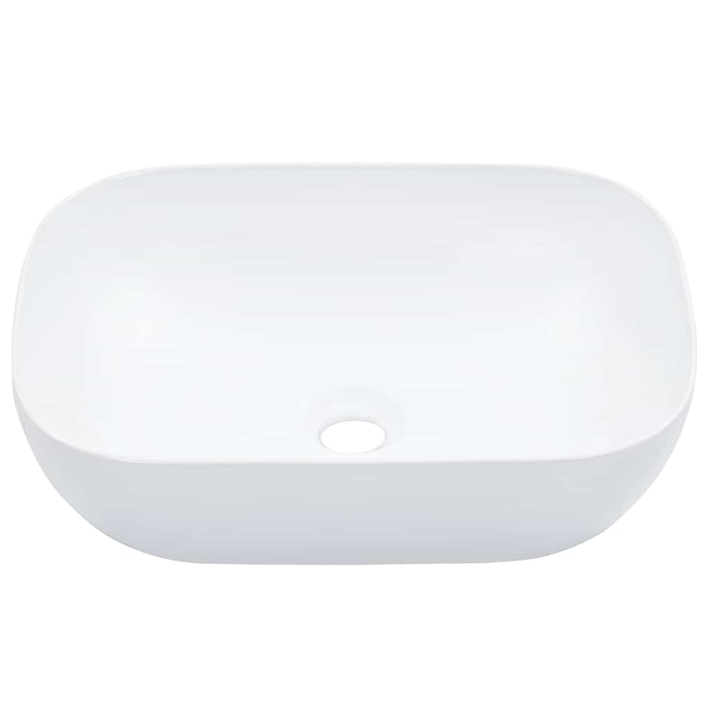 vidaXL Wash Basin 45.5x32x13 cm Ceramic White 2
