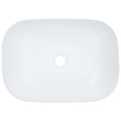vidaXL Wash Basin 45.5x32x13 cm Ceramic White 4