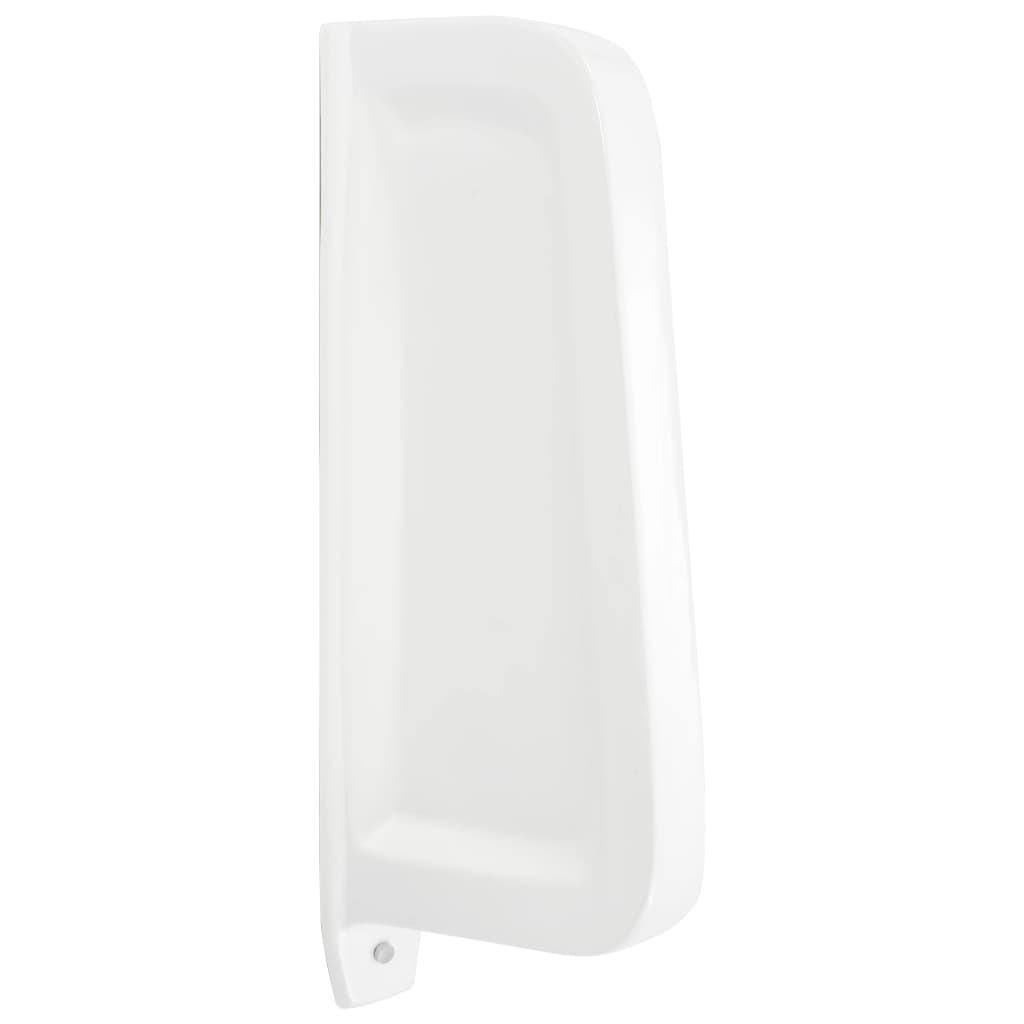 143852 vidaXL Wall-mounted Urinal Privacy Screen Ceramic White 2