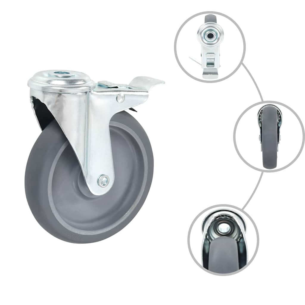 Bolt Hole Swivel Casters 125 mm 4