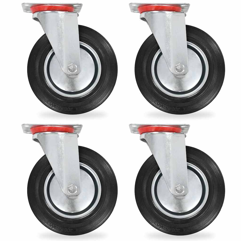 vidaXL Swivel Casters 4 pcs 200 mm 1