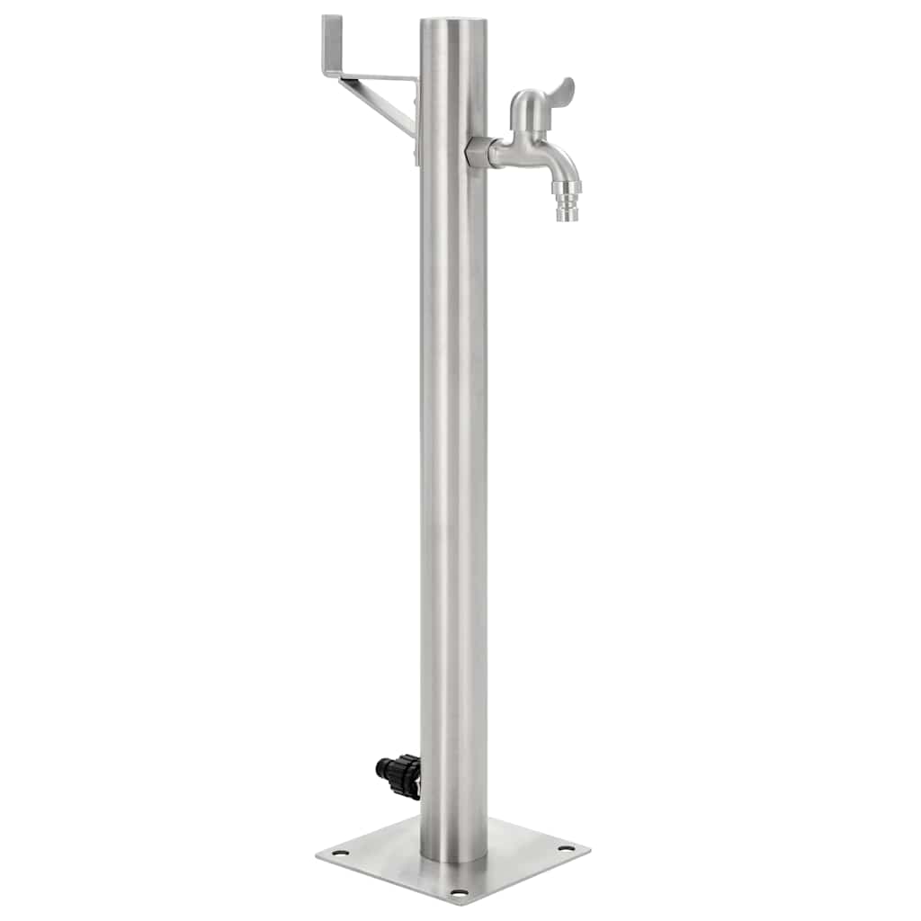 45457 vidaXL Garden Water Column Stainless Steel Round 65 cm 1